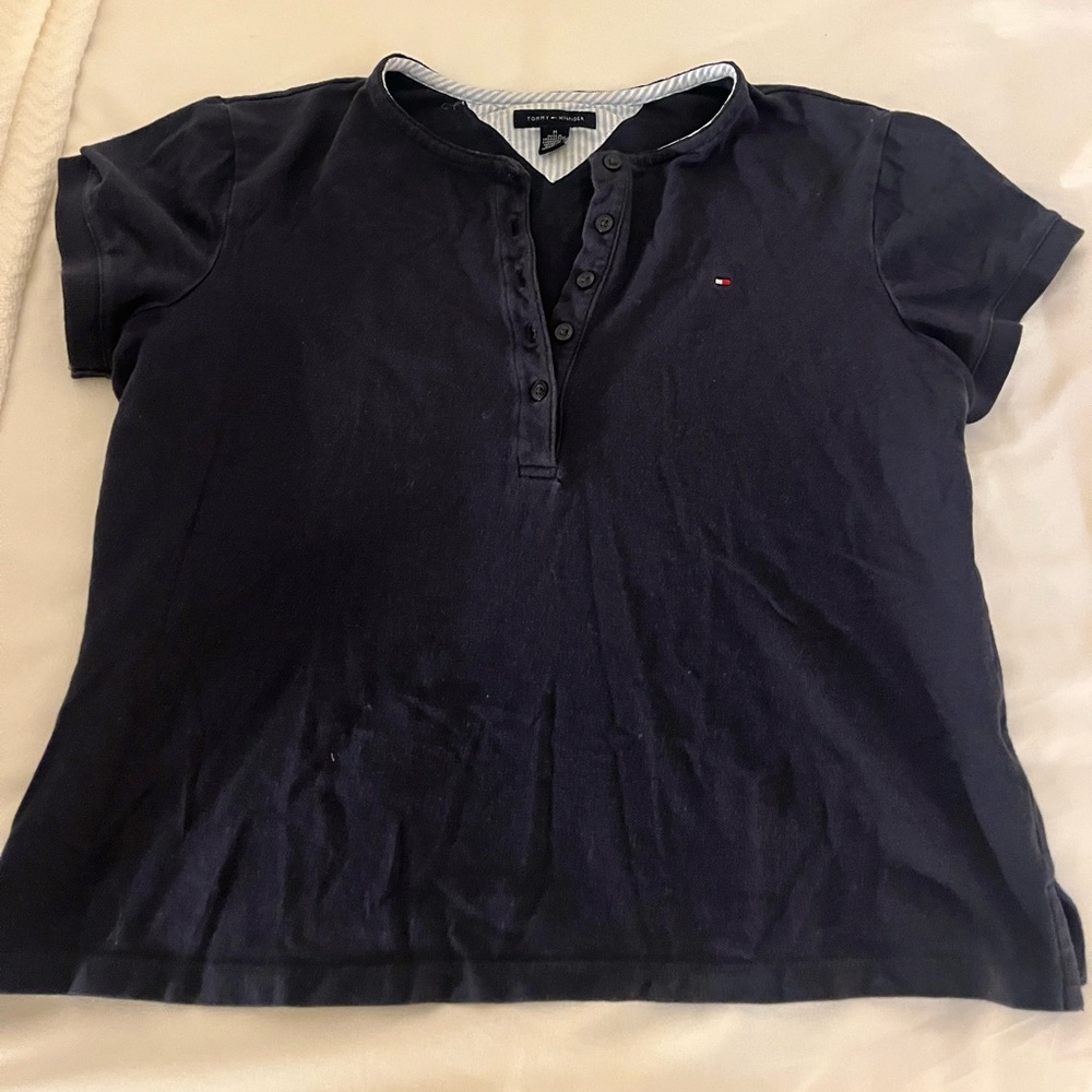 Navy Blue Tommy Hilfiger Crop Top